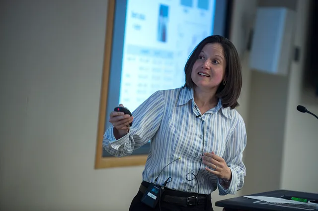 Dr. Andrea Armani, associate professor of chemical engineering and materials science, University of Southern California, discusses her team's research on nanomaterials and biodetection technologies during an Office of Naval Research (ONR) Distinguished Lecture Series. (U.S. Navy photo by John F. Wil. Finding professional services marketing commercial opportunities without a bigger budget