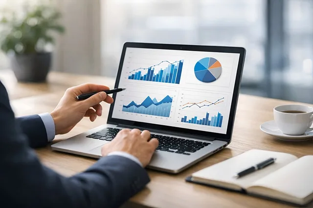data, analysis, business, charts, graphs, analytics, finance, marketing, growth, strategy, report, laptop, office, work, corporate, technology, dashboard, planning, decision, investment, professional. A practical guide to the components of a trustworthy professional services marketing measurement report