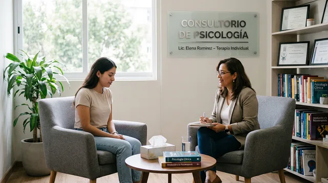 ai generated, therapy, psychologist, office, woman, patient, conversation, two people, session, psychology, therapist, consultation, counseling, interior, discussion, help, professional, psychoanalysis, clinic, books, shelf. A professional services marketing quality checklist explained